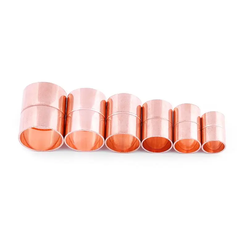 

6.35mm - 50.8mm Copper Welding Pipe Fitting Equal Straight Coupling Socket Connector for Air Conditioning Refrigeration