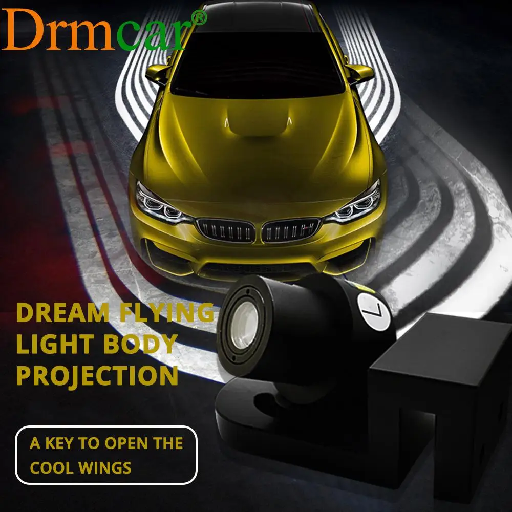 2X автомобильный ангельские крылья добро пожаловать светильник теневая лампа