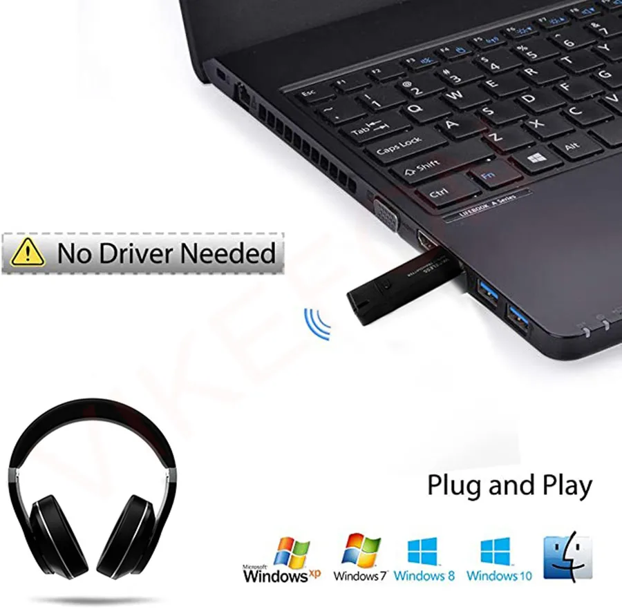 Aptx низкой задержкой Bluetooth наушники + USB аудио передатчик для ТВ PS4 ноутбук
