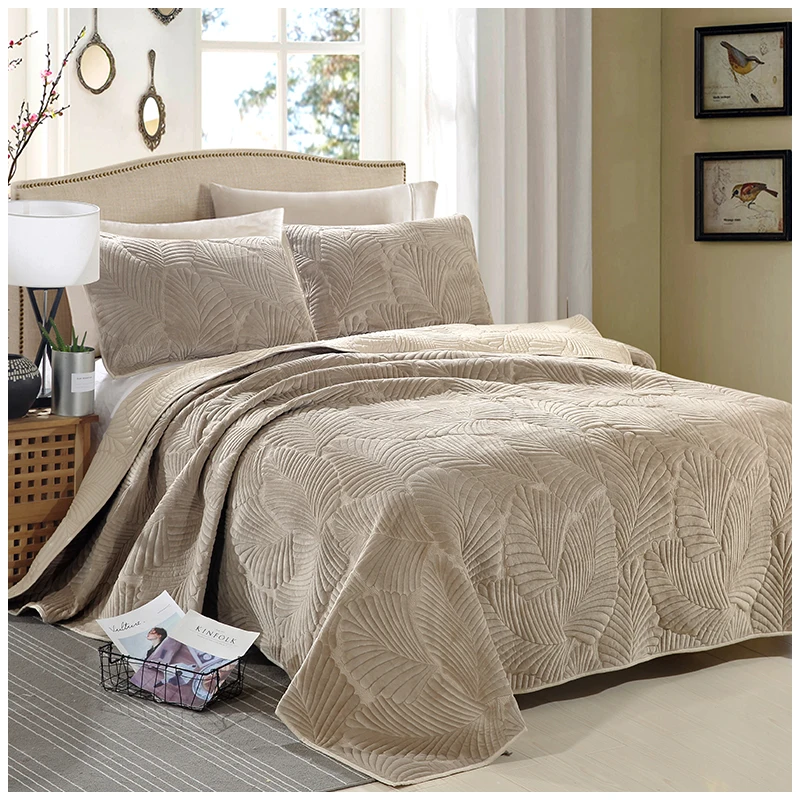 2020 Европейское покрывало для кровати стеганое бархатное 270 х234см3 шт. Набор