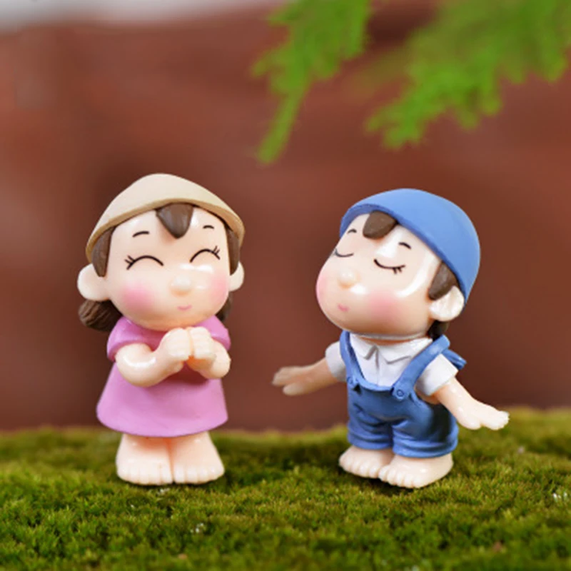 Миниатюрные фигурки для любителей поцелуй и улыбки 1 пара новогодние сказочные