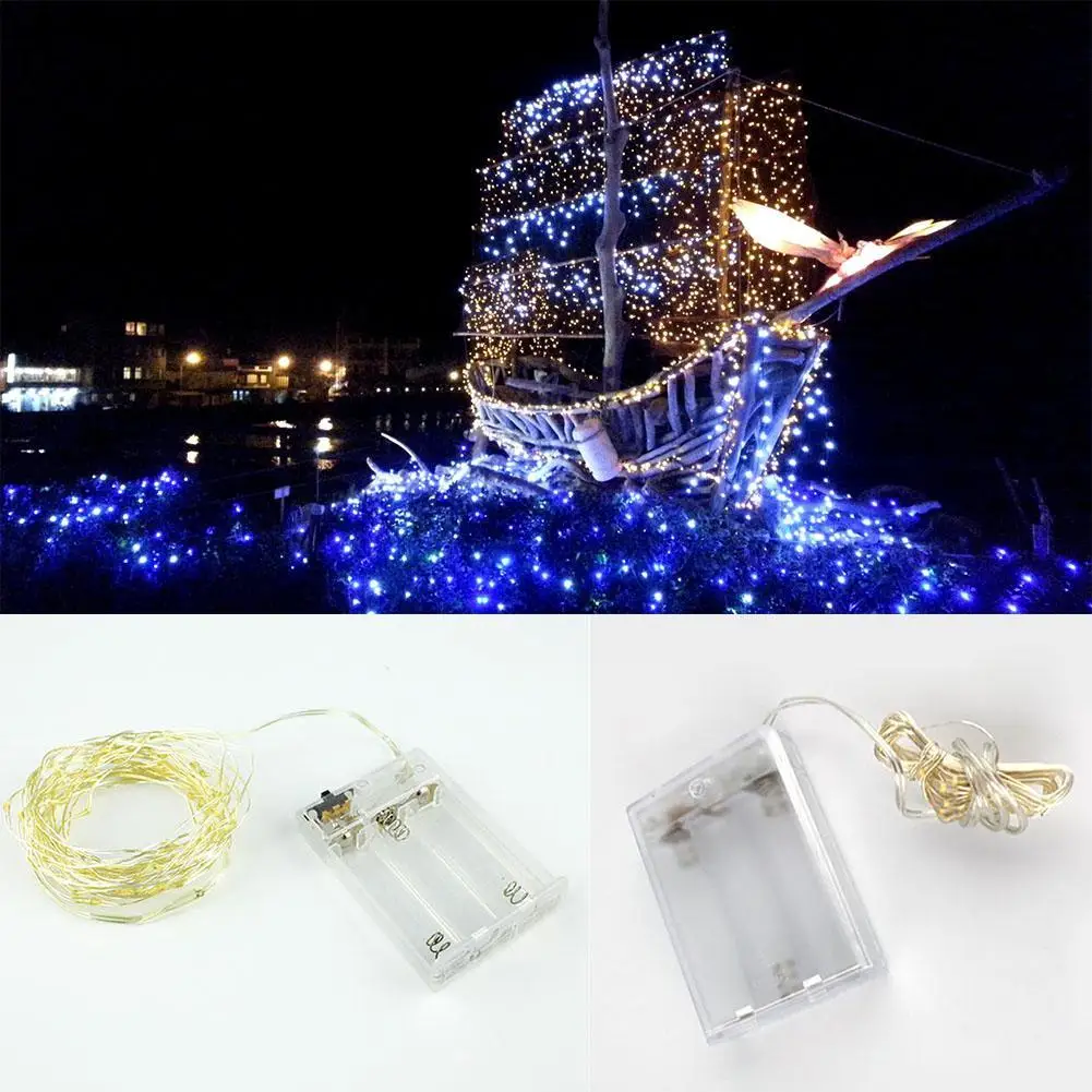 

5M 50 Mini LEDs Battery Operated LED Copper Wire String Fairy Lights Xmas 1pc