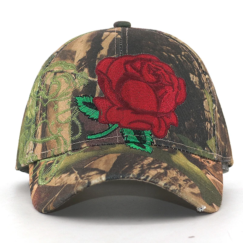 Кепка Бейсболка унисекс с цветочной вышивкой Модная хлопковая регулируемая