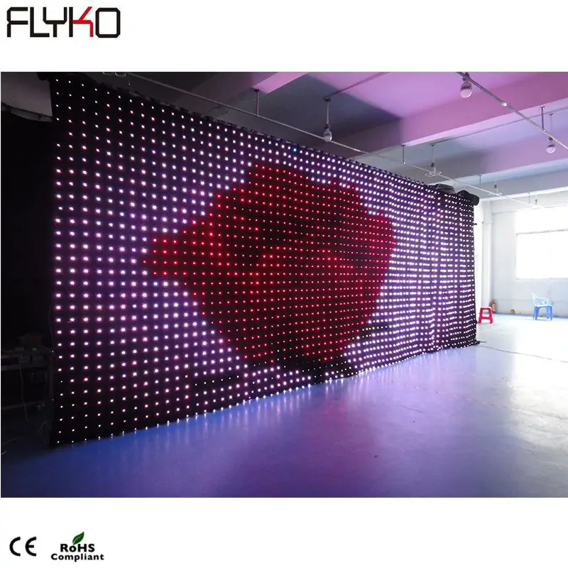 FLYKO p10 3х8м Led видео curtian | Лампы и освещение
