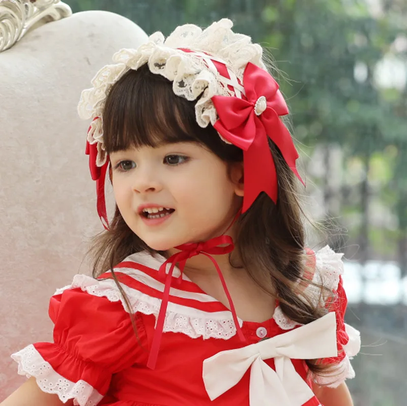 

Fashion Baby Girl Kawaii Accessories Lolita for Hair Headbands for Girls Patchwork Plaid Hairband For Girls Bow Elastic Headband