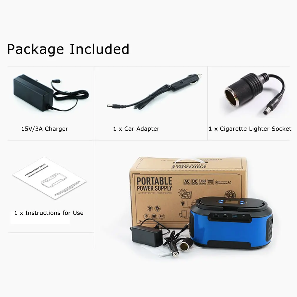 60000mAh портативный солнечный генератор инвертор UPS коробка для хранения энергии