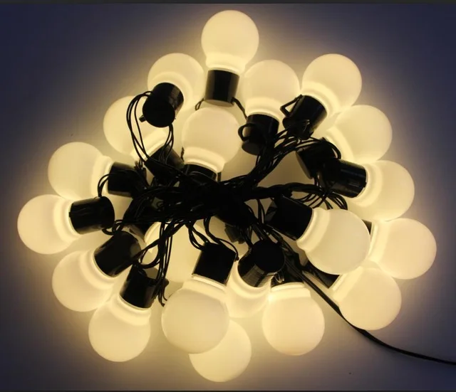 White bulb warm whit 6 м светодиодный шар шаровая струнная лампа с 20 мяч для очищения винтажных лампочек для внутреннего/наружного висячий зонтик для патио гирлянда освещения ЕС/США вилка - Испускаемый цвет: White bulb warm whit