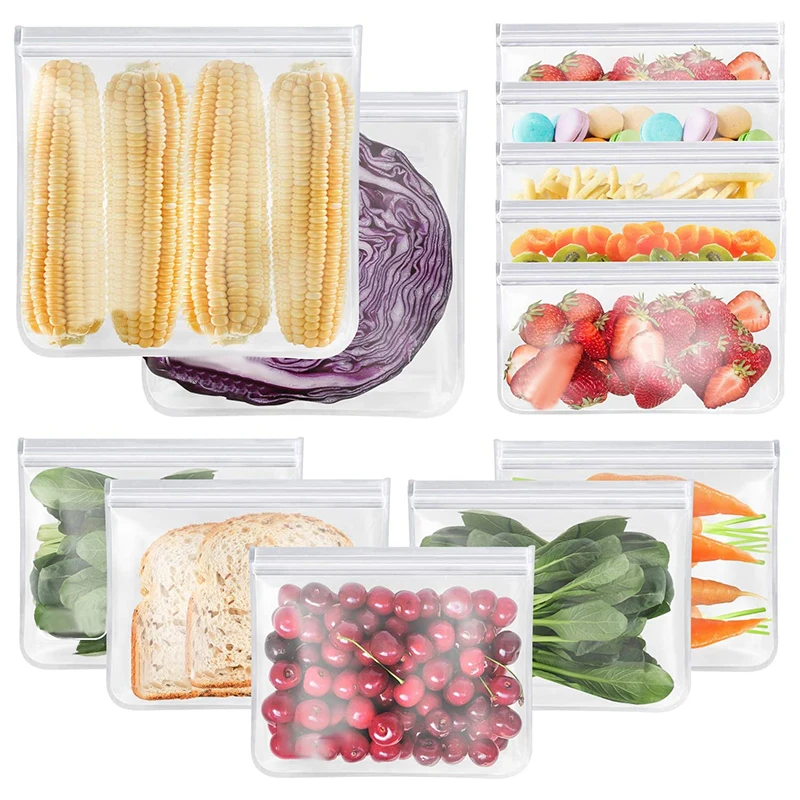 

Silicone Food Storage Containers Leakproof Containers Reusable Stand Up Zip Shut Bag Cup Fresh Bag Food Storage Bag Fresh Wrap