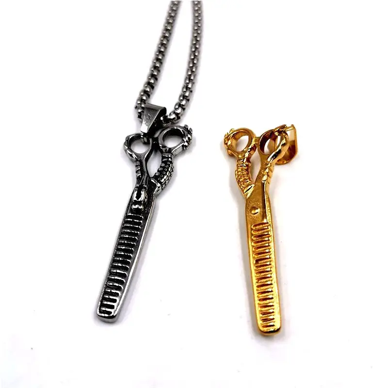 Мужская расческа из нержавеющей стали в стиле хип-хоп длинное ожерелье с