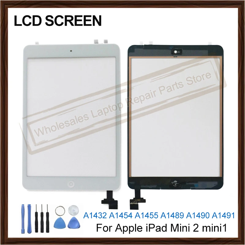 

New For Apple iPad Mini 2 mini1 lcd display A1432 A1454 A1455 A1489 A1490 A1491 LCD Touch Screen Digitizer IC Cable Sensor Glass