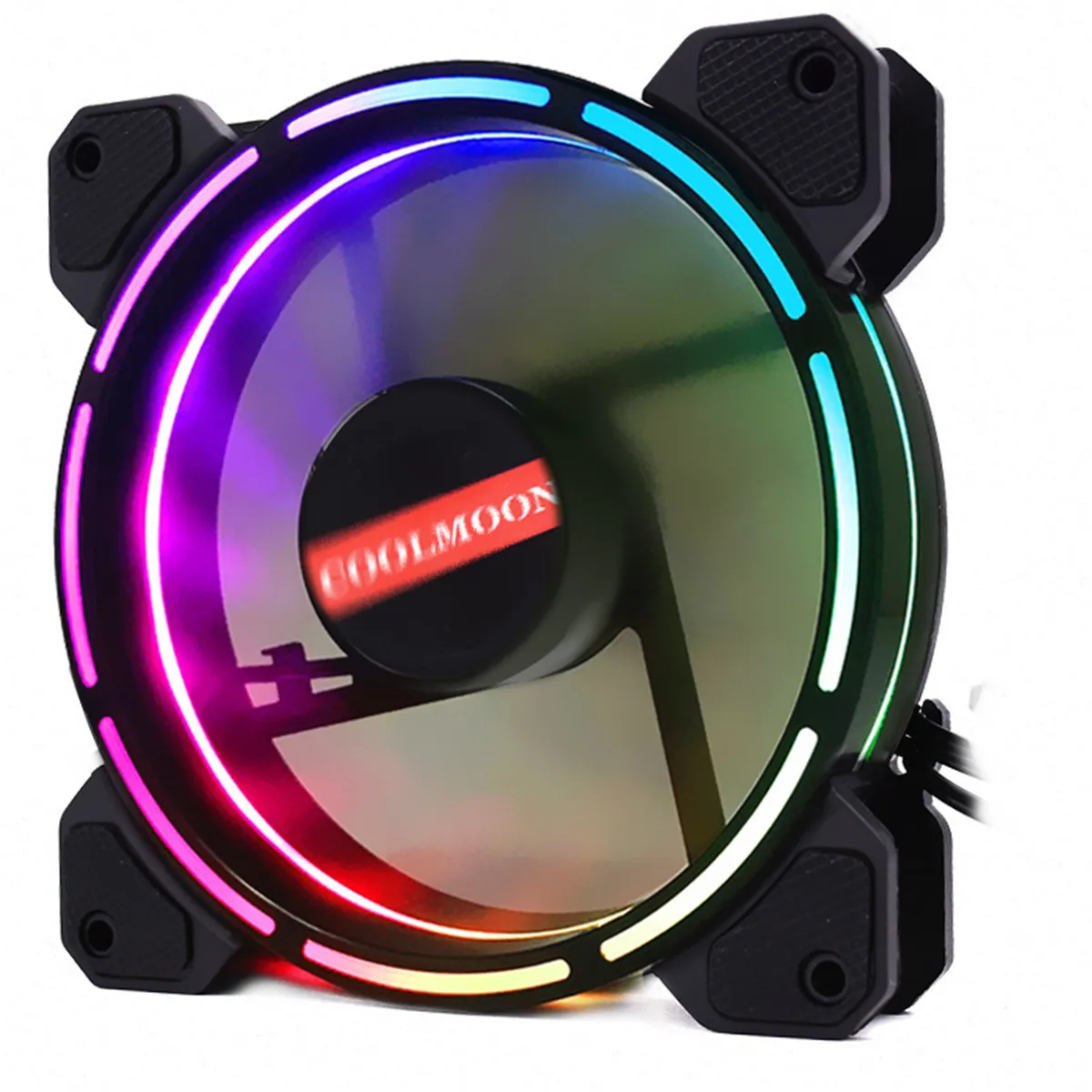 120 мм кулер вентилятор двойной Aura DC 12 В RGB PC Вентилятор охлаждения для компьютера бесшумный игровой чехол с ИК-пультом дистанционного управления светодиодный светильник