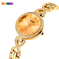 skmei top brand luxury diamond bracelet female clock waterproof ladies wristwatches women quartz watches relogio feminino 1738