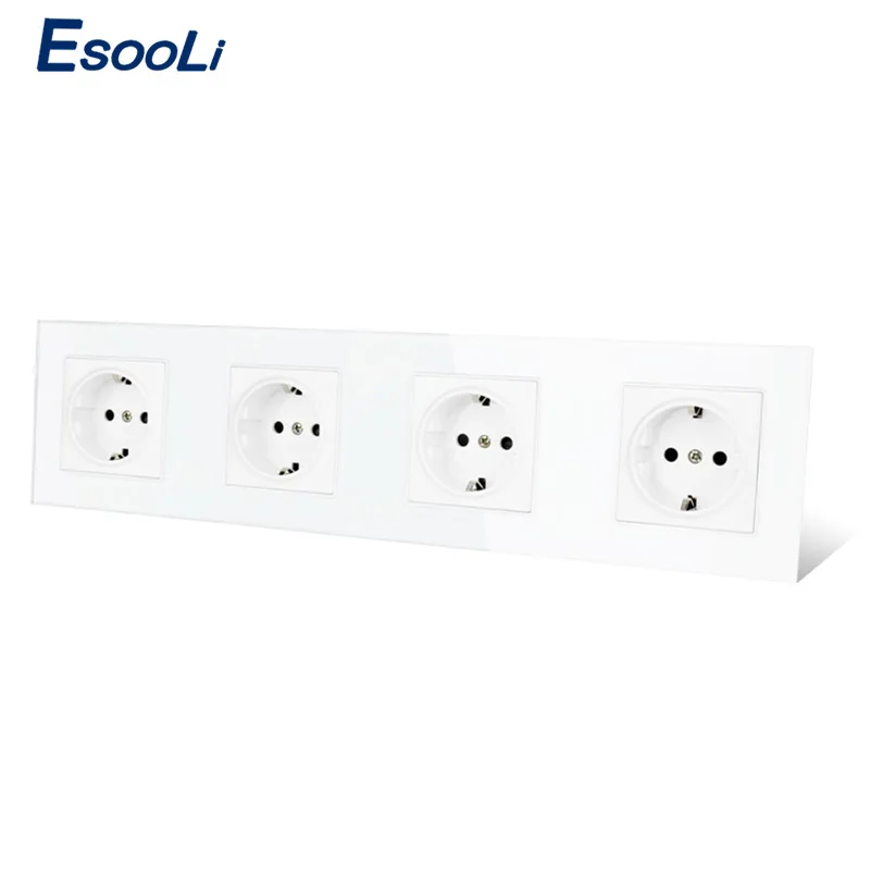 Розетка электрическая Esooli с заземлением 16 А 258 х86 мм|Электрические розетки| |