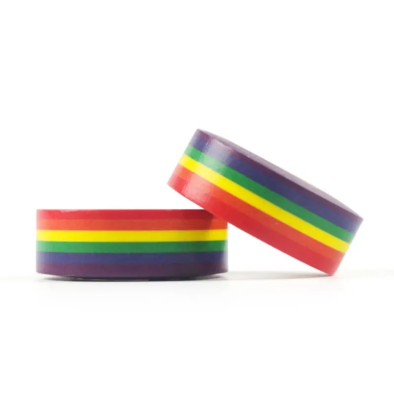 

1PC Rainbow Washi Tape School Supplies Stationery Tape Office Stationery 15mm