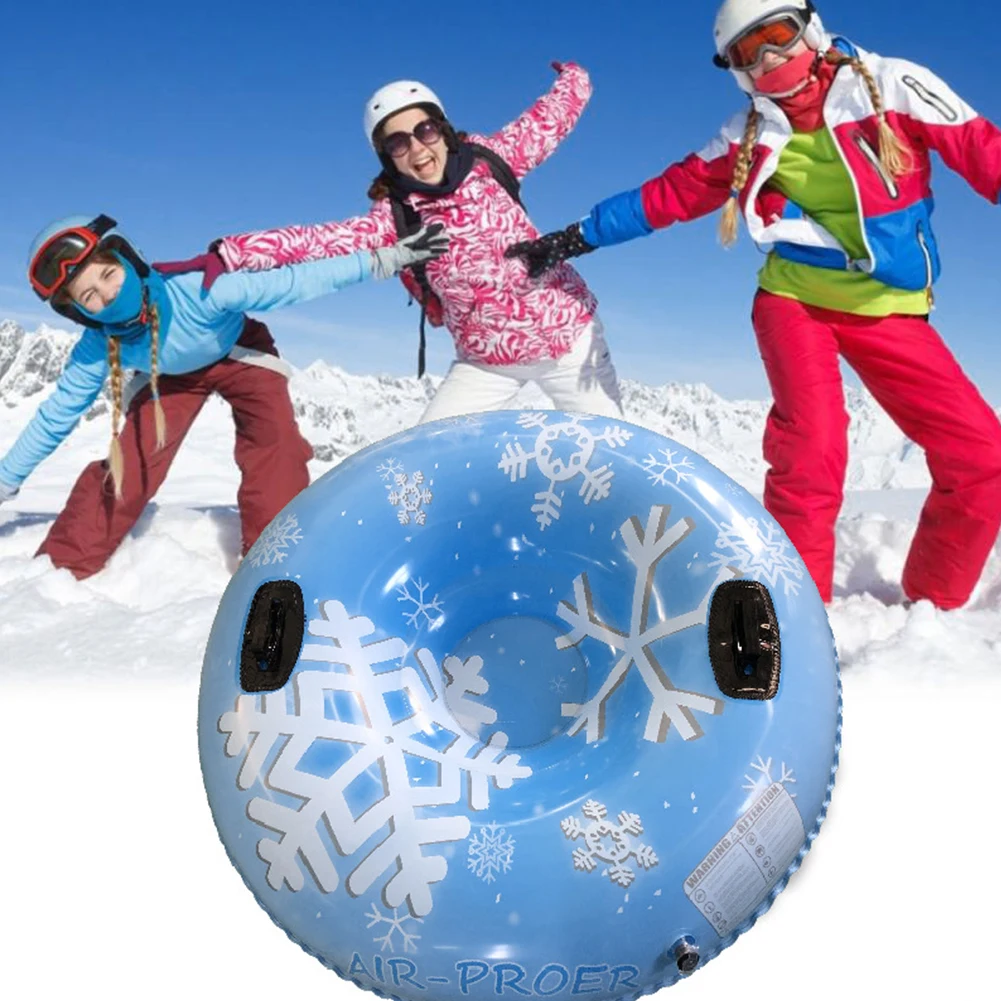 

47inch Sledding PVC Adults Heavy Duty Outdoor Entertainment Inflatable Snow Tube For Kids Snowboard Anti Scratch With Handles