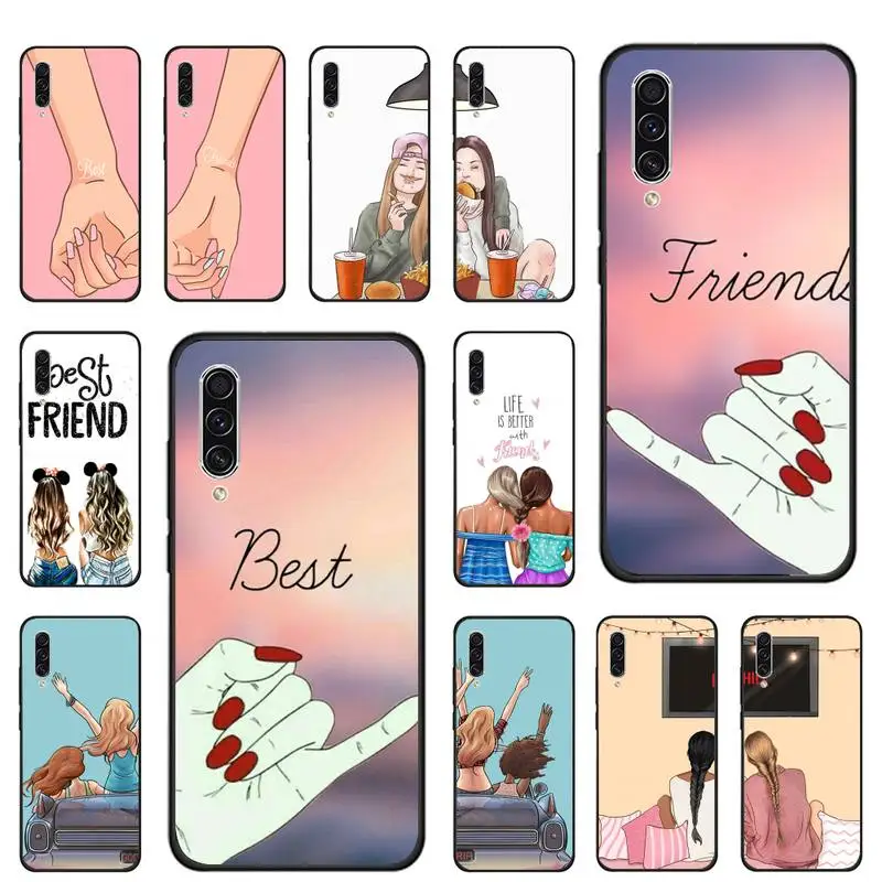 

Girls Bff Best Friends Forever Phone Case For Samsung galaxy S note 7 8 9 10 20 fe edge A 6 10 20 30 50 51 70 lite plus Soft