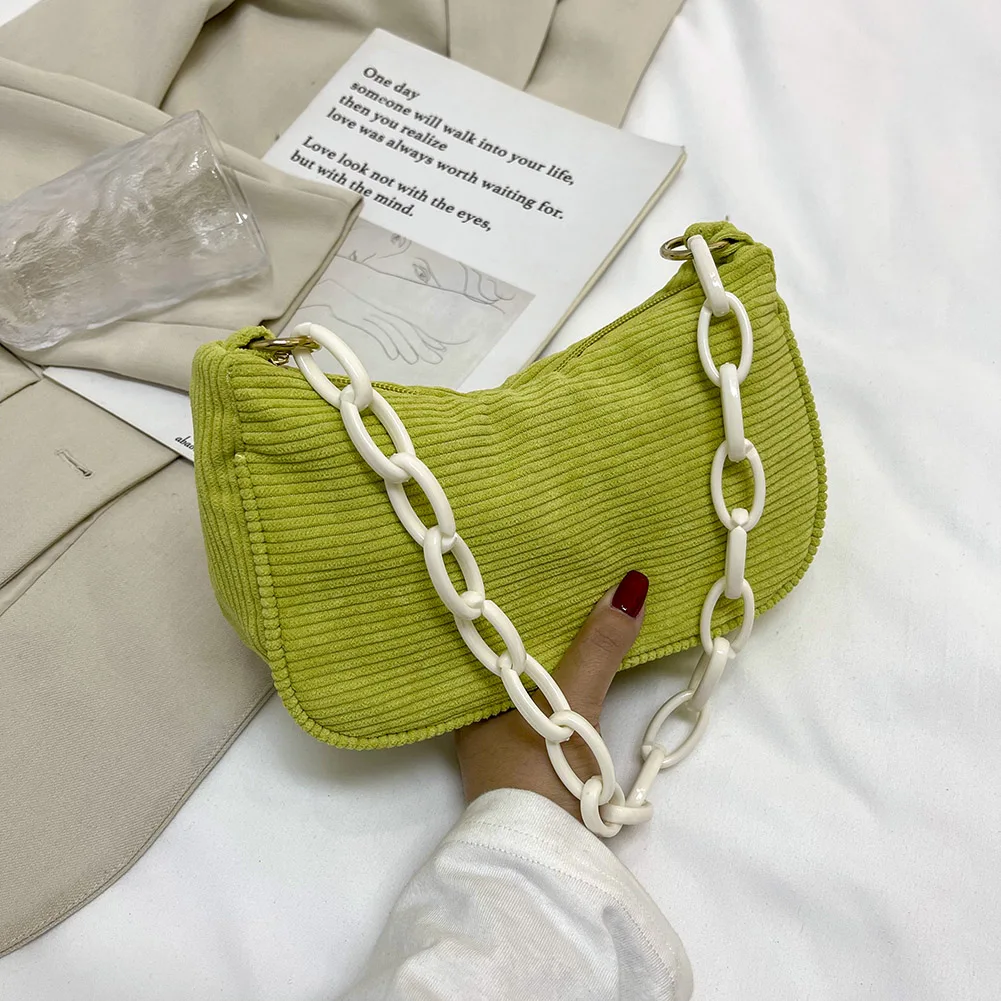 Новые Женские сумки в стиле ретро Вельветовая однотонная сумка через плечо