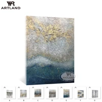 hotel artwork acrylic painting for wall decoration handmade canvas oil painting gold foil landscape for living room sofa bedroom