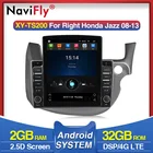 Navifly Tesla стиль для Honda Jazz 2 GG 2008 - 2014 подходит для 2 RHD Android видео автомобиля радио мультимедиа плеер навигация gps No 2 din