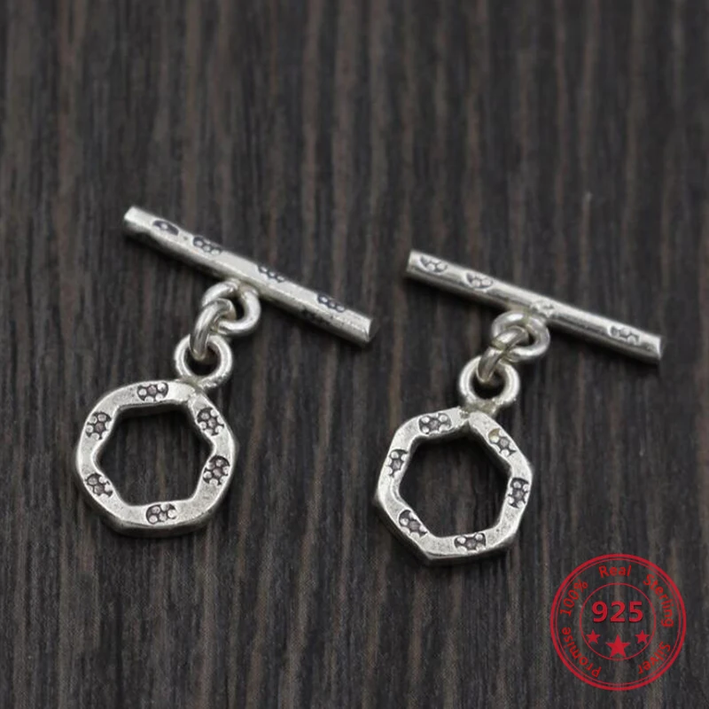 Пряжка из серебра 925 пробы подходит для браслетов ожерелий|Ювелирная фурнитура и