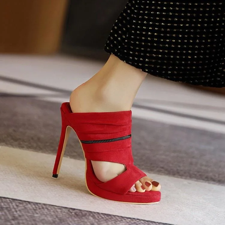 

2021 Ultra High Heel Waterproof Platform Thin Sexy Versatile Net Red Sandals Women Wear Frosted Flip Flops Women Sandals