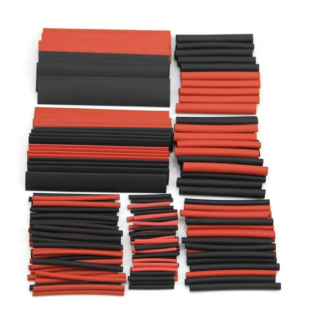 1~14mm Sleeving Kit 150pcs Red Black 2:1 Ratio Heat Shrink Tubing Tube Wire Wrap Polyolefin Newest | Инструменты