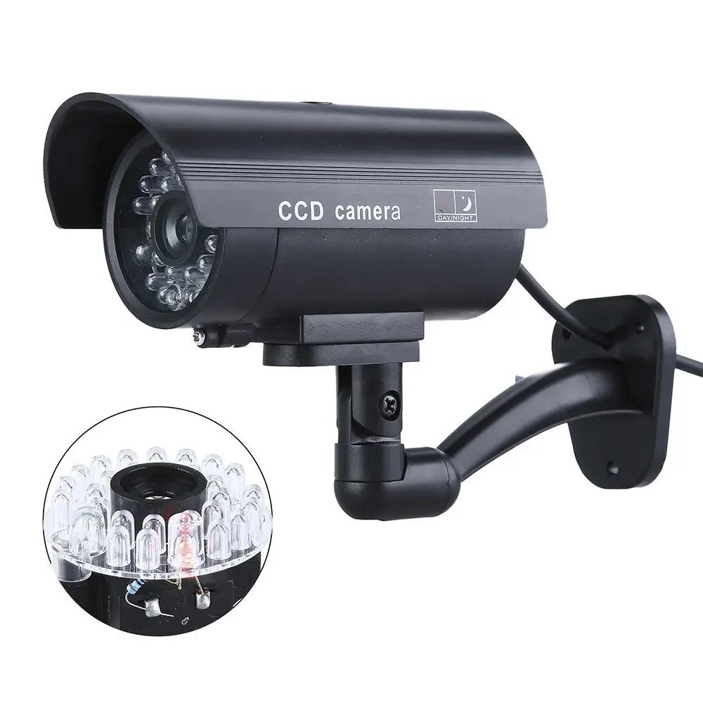 Поддельная Крытый видеонаблюдения качество Камера мигает w/светодиодный ночной