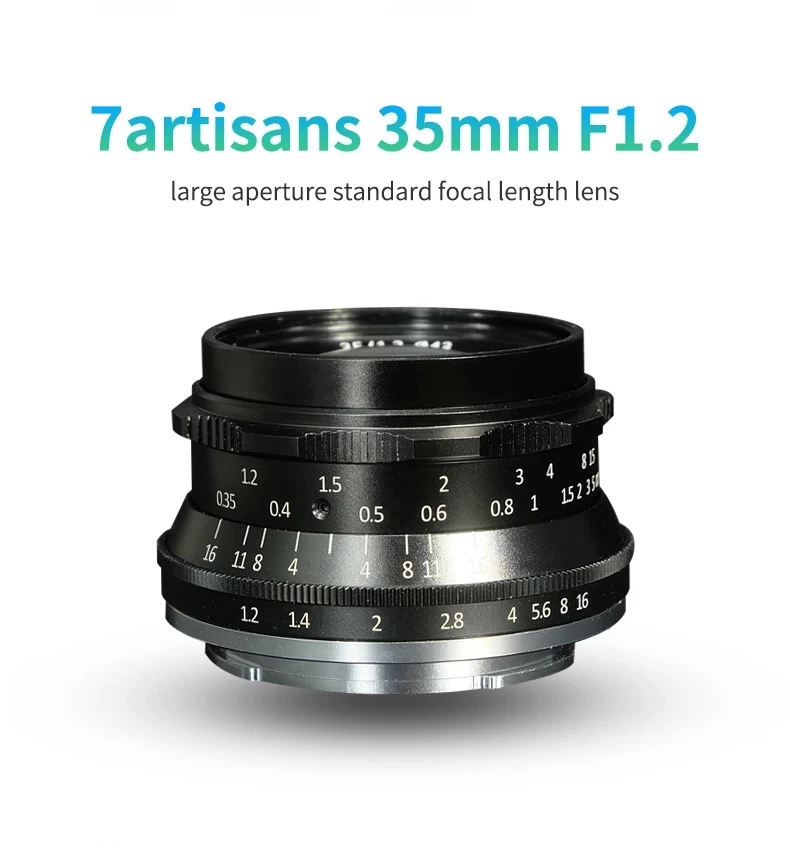 7 artisans 35 мм F1.2 ручная фотокамера с фиксированным объективом для крепления и