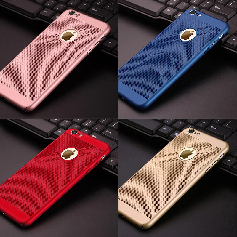 

Luxury Ultra Slim Hollow Vents Hole Heat Dissipation Hard Case For Apple iPhone X XR 11 12 Pro XS Max 8 7 6 6s Plus Cover Coque