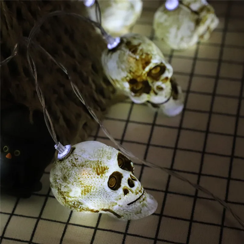 Новинка неоновая гирлянда в виде кости черепа на Хэллоуин Декоративная 10