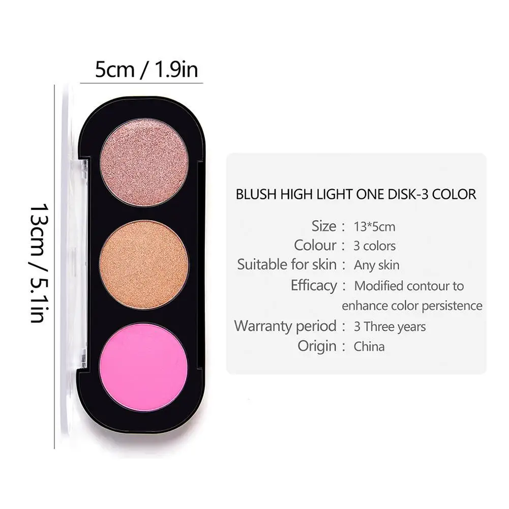 3 цвета минеральные пигментные Румяна для лица румяна косметическая пудра