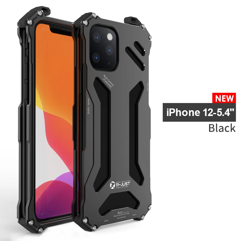 R-just металлический бронированный чехол Gundam для iPhone12 11Pro 6S 7 8PLus XR XS 360 Защита Galaxy S20 S9