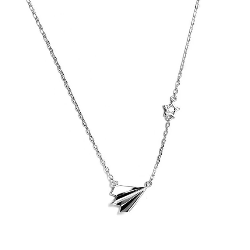 Креативное бумажное ожерелье с подвеской в виде звезды самолета Женские