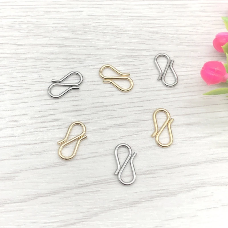 100 шт. застежка для ювелирных изделий S крючок антикварная S-образный браслет