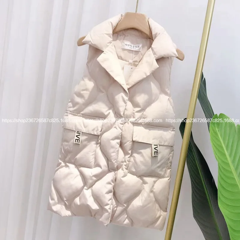 Пуховой хлопковый жилет для девочек старшего возраста длинное пальто 2019 зимний