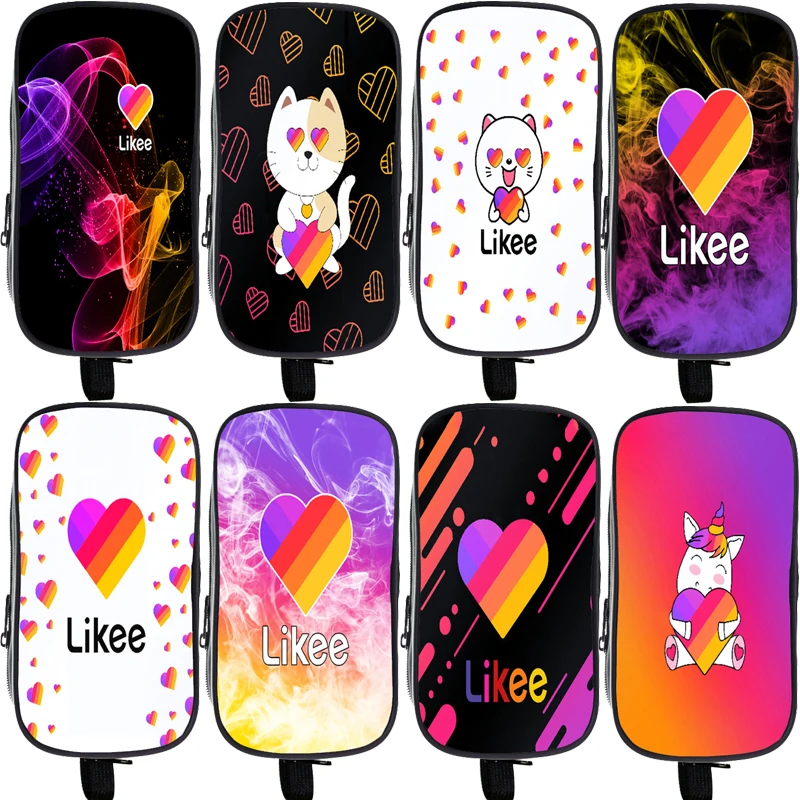 

Russia 2020 Likee App Pen Bags Students Pencil Case Boys Gilrls High Capacity Stationery Bag Multifunction Women Cosmetic Bag