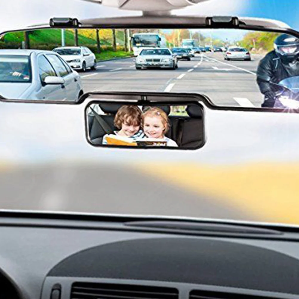 2 In 1 Rotatable Wide Angle Safety Car Mirror Double Rearview Child Infant Kids View Cars Interior Accessories | Автомобили и