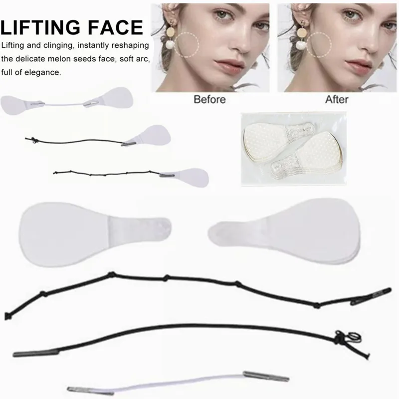 40 шт./компл. женские макияжные невидимые V образные наклейки для лица Инструменты