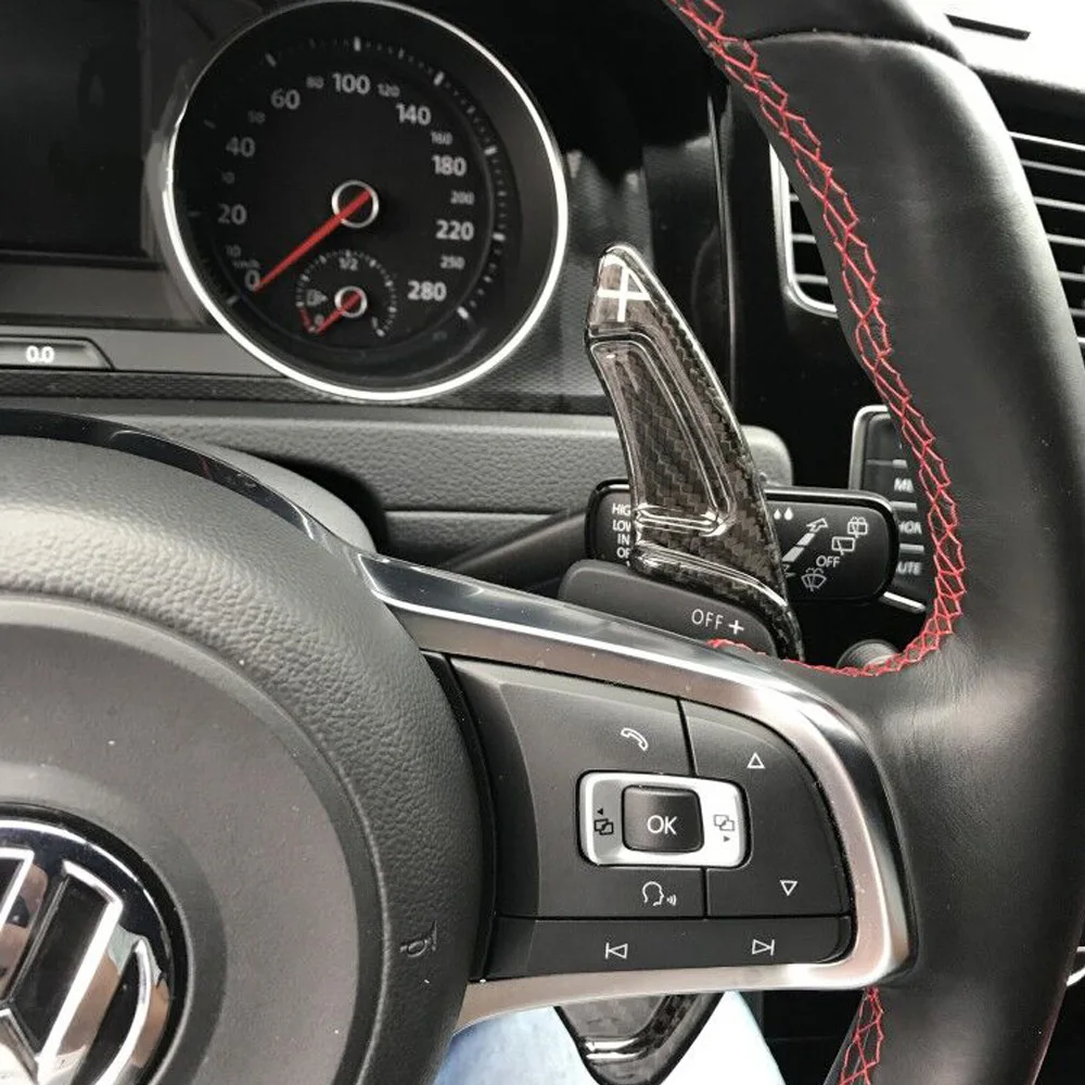 Весло переключатель Scirocco Polo для VW GTI Golf 7 MK7 из углеродного волокна|Рулевые колеса