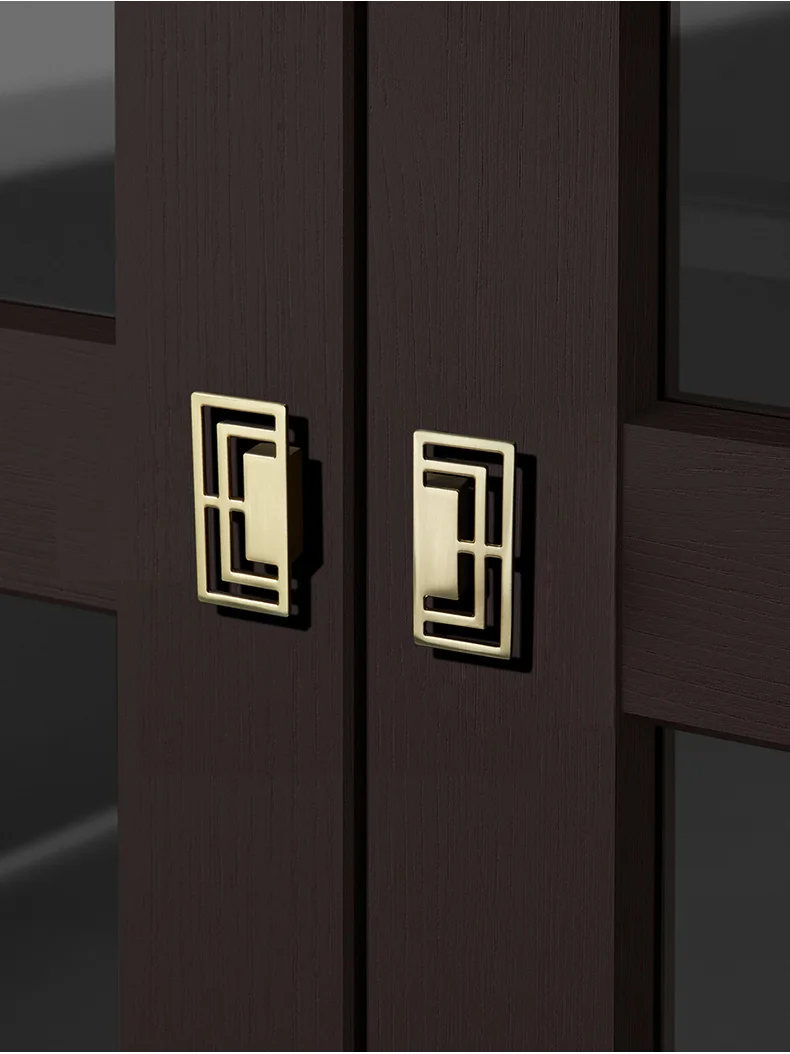 Ручка и ручка в китайском стиле из золотого/черного цинкового сплава современный