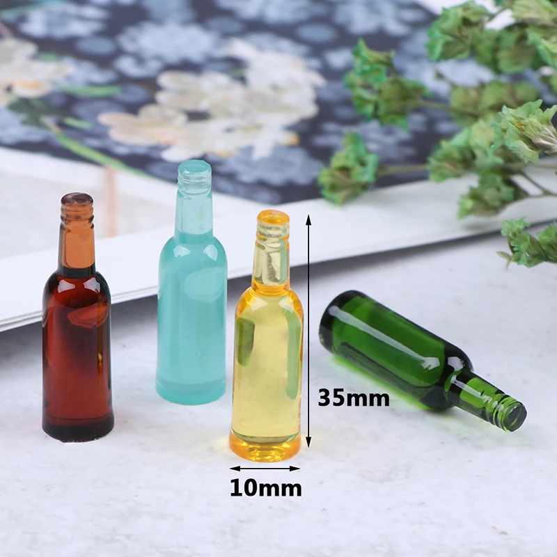 

Six Beer Wine Bottles Model Toys Doll House Miniatures 1/12 Scale Kids Simulation Furniture Toys
