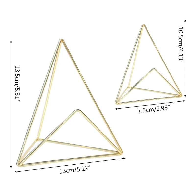 

Iron Geometric Business Name Card Holder Display Stand Rack Desktop Table Photo Note Folder Organizer 2 Sizes