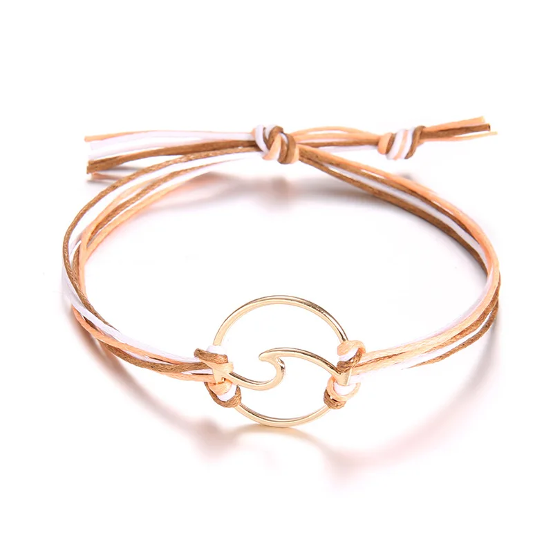 Регулируемые браслеты океанские волны пляжные украшения в морском стиле для