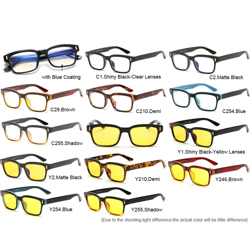 

IVSTA without V logo Gaming Glasses Blue Light Blocking Glasses for Computer Polarized Sunglasses Men Women Square Rectangle