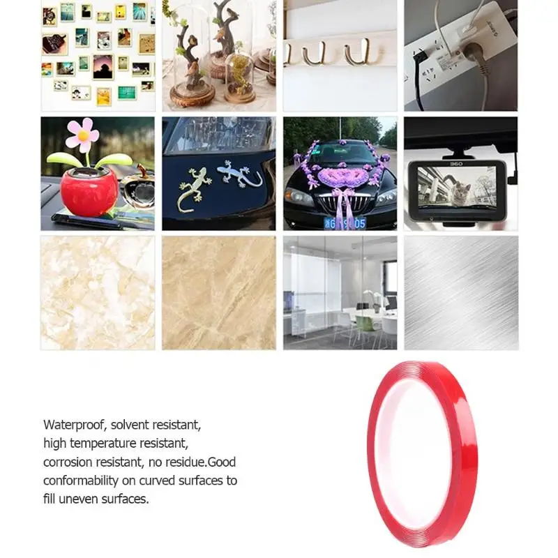 Двухсторонняя клейкая лента Водонепроницаемая прозрачная наклейка