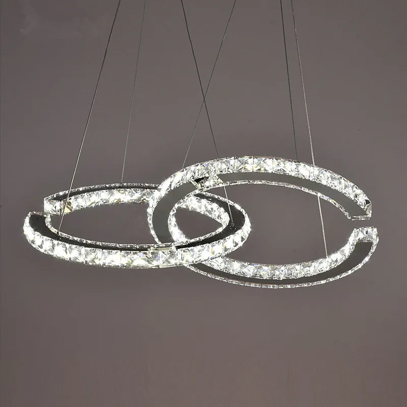 Современная хрустальная люстра со светодиодным кристаллом двойная лампа C Chrom