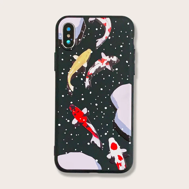 

black fish animal texture iPhone Case Is Suitable For Apple X/Xs/11/11Max/11Pro Soft Shell TPU Protective Cover Shell Phone case