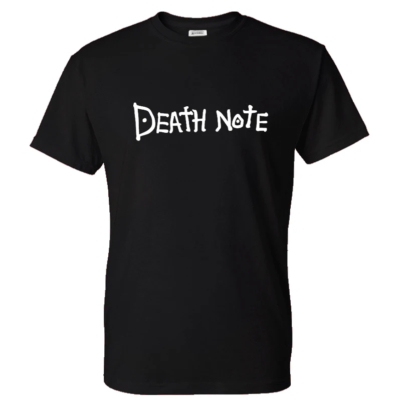 

Death Note Cotton Casual T-shirt Solid Color Letter Print Tshirt Men Women Anime Vintage Funny O-Neck Shirt Tees Top Unisex