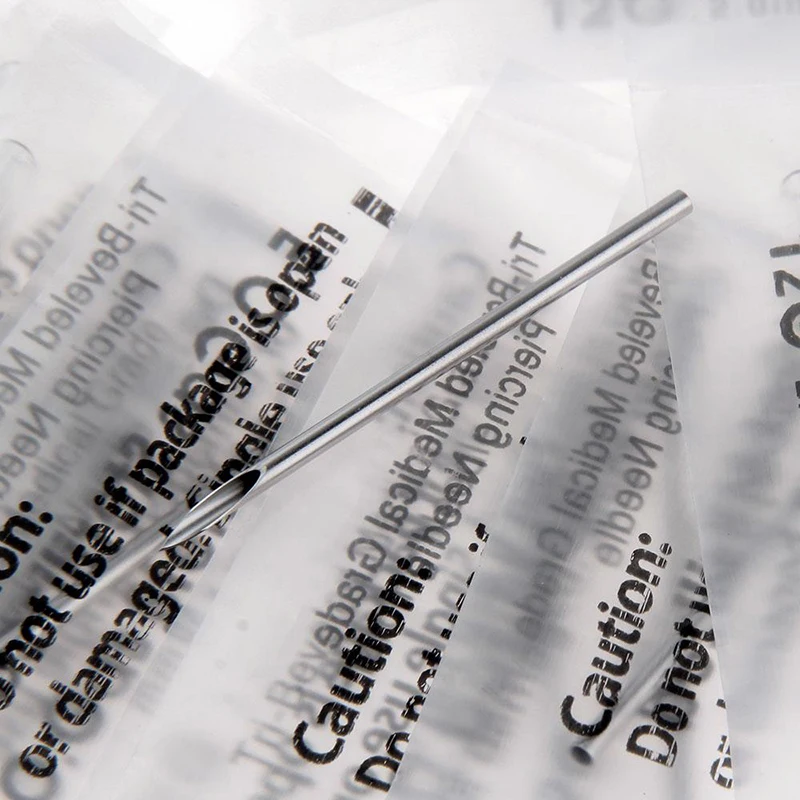 Одноразовые стерилизованные иглы для пирсинга тела 10-100 шт./лот хирургическая