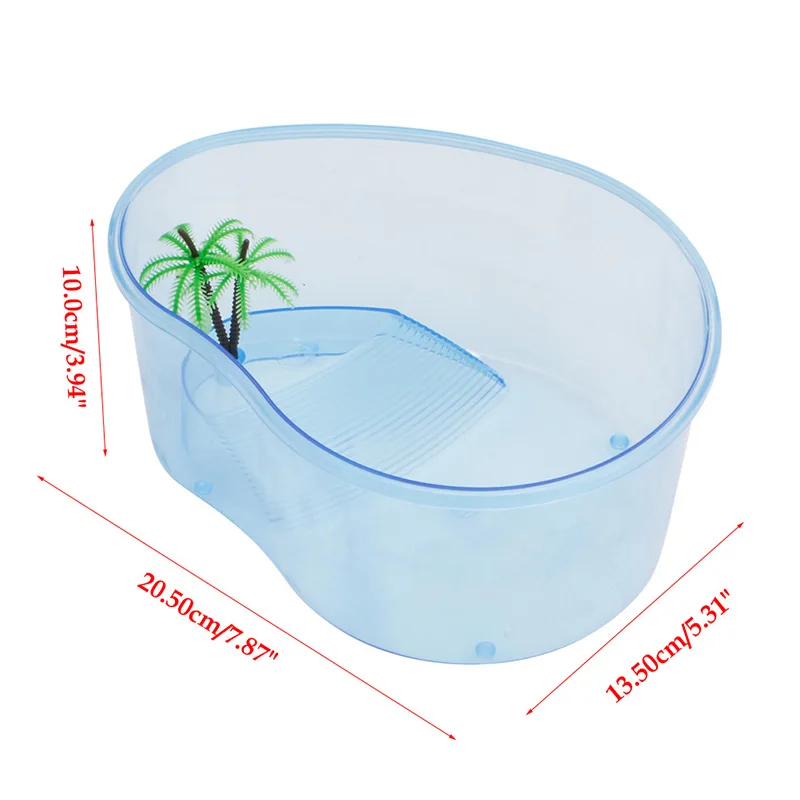 Turtle Habitat Lake Terrapin Reptile Aquarium Tank with Platform Plants New | Дом и сад